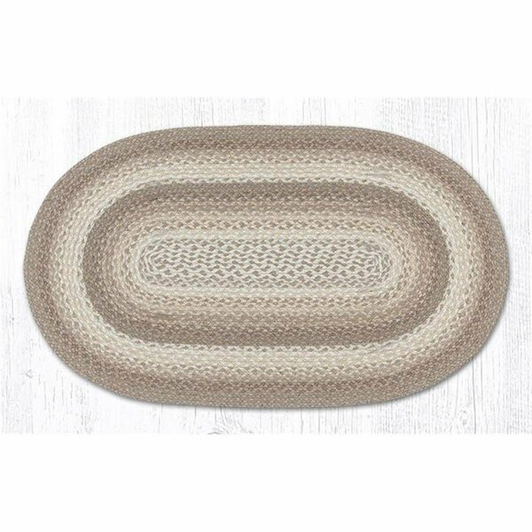 Capitol Importing Co 20 x 30 in. Natural Braided Oval Rug 03-776